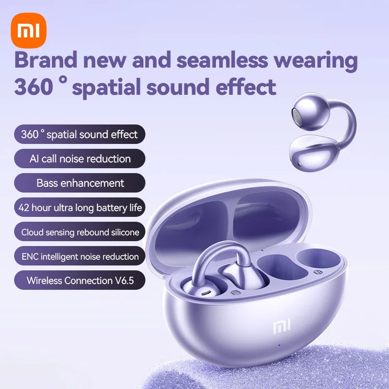 Auricolari Wireless XIAOMI Mijia Open Ear M91, Clip Auricolare ENC, Cuffie Bluetooth 5.4 con Chiamata HD, Controllo Touch per Android iOS