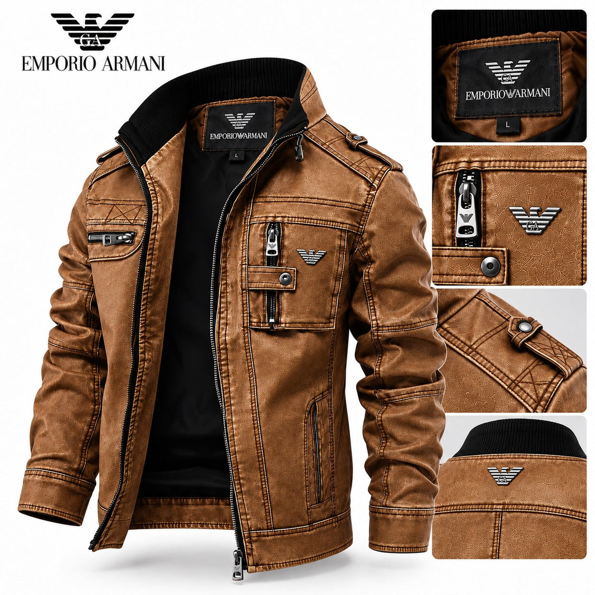 Emporio Armani™ Heritage Leather Jacket